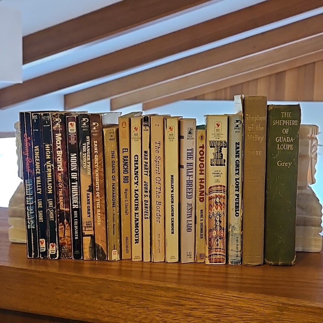 Vintage Western Book Lot of 19 Zane Grey 1st Ed HB Luke Short Max Brand Mixed