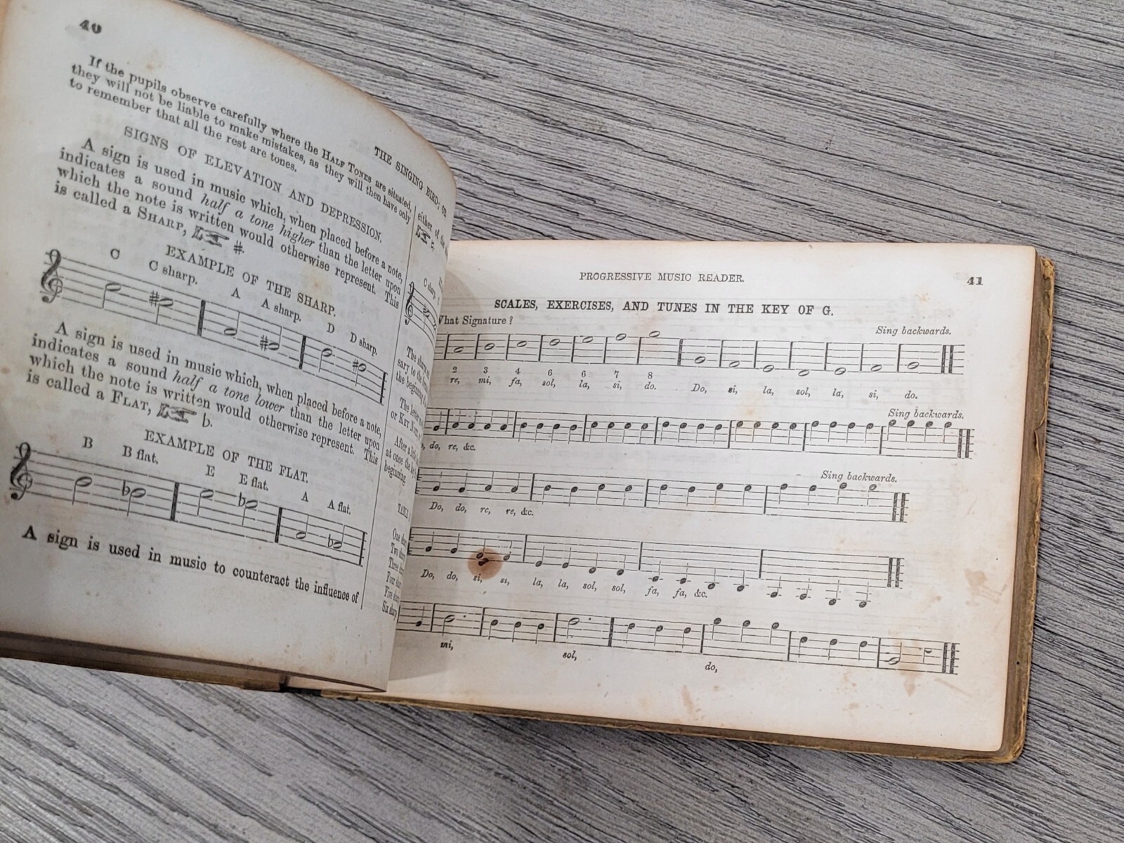 1853 Music Reader Book – The Singing Bird by William B. Bradbury 176 pages