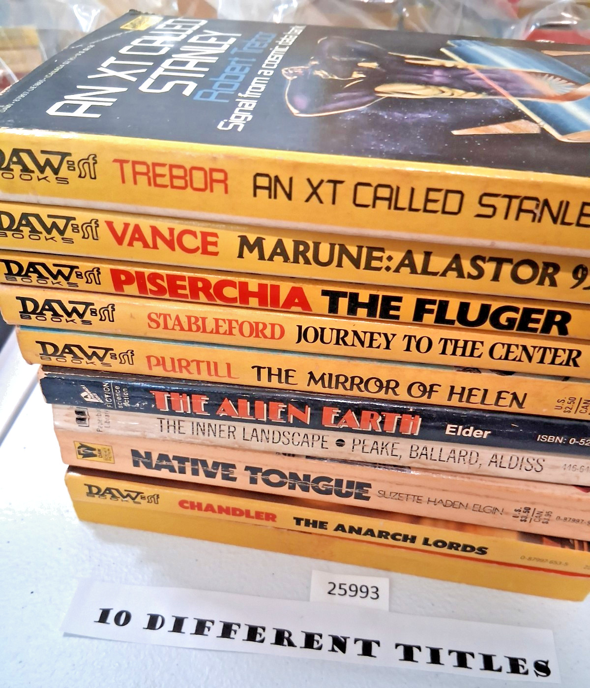 Vintage Lot of 10 Science Fiction/Fantasy Books 1980s & up 25993 bc25