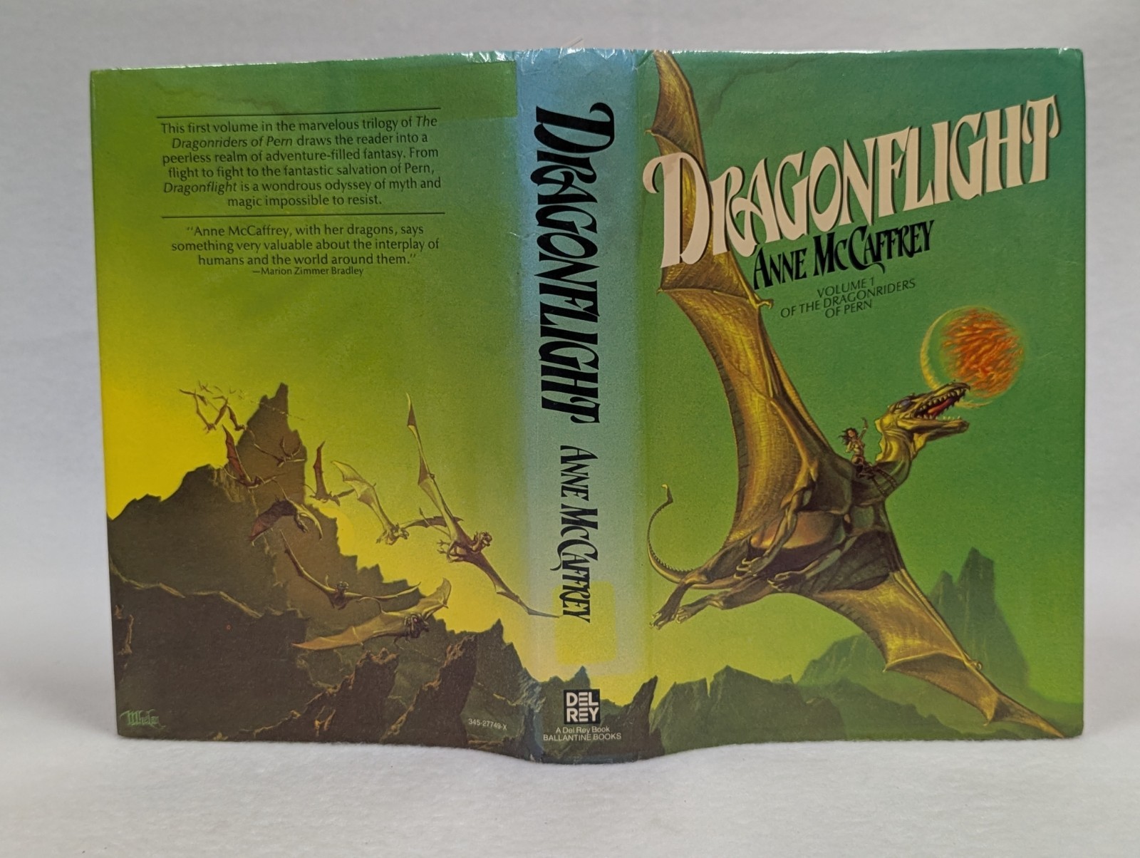 Dragonflight ~ Anne McCaffrey ~ Vintage Book First Ballantine Edition 1978 HCDJ