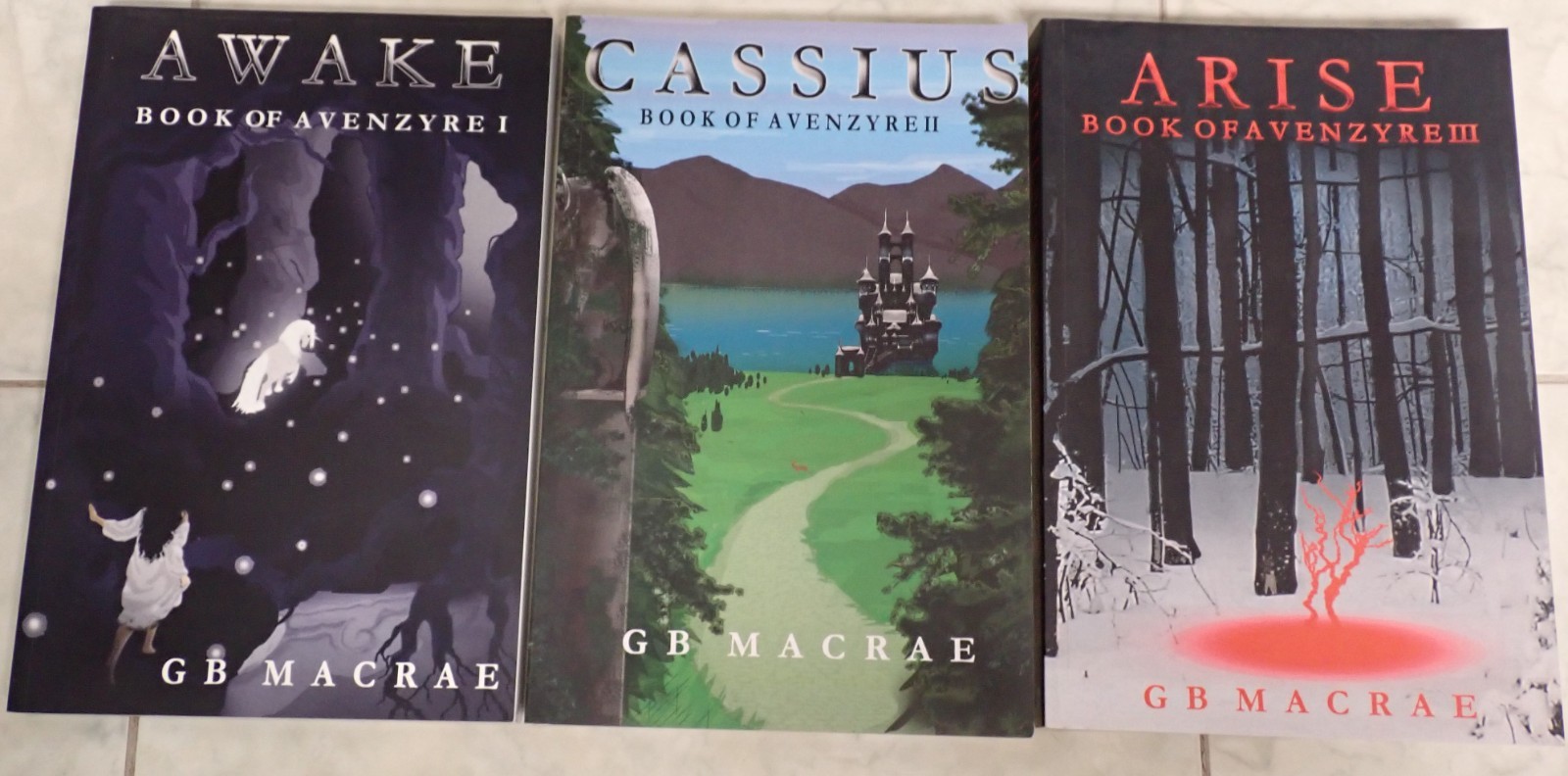 Awake Cassius Arise Book of Avenzyre I II III G B Macrae ~ All Signed by Author