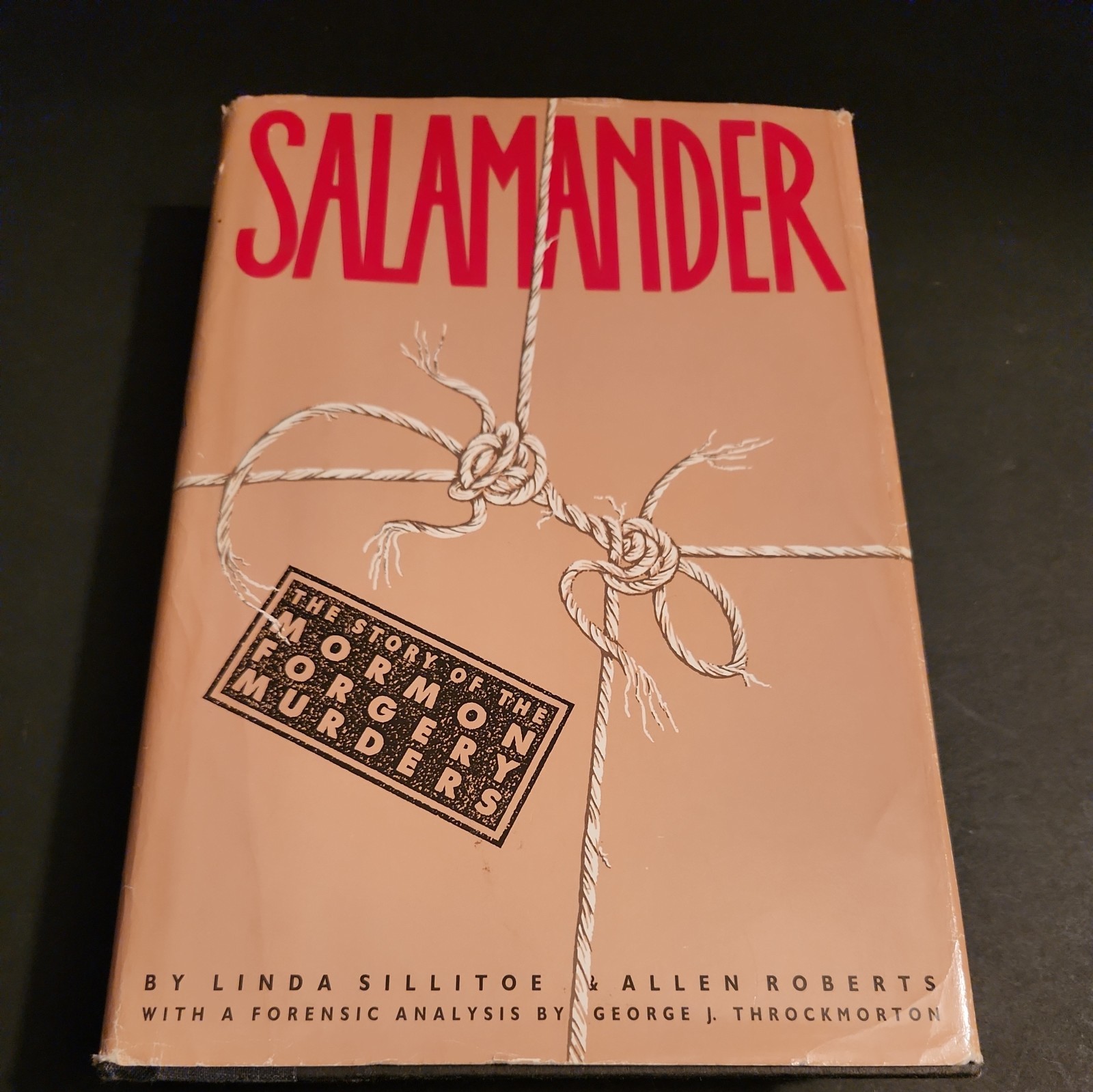 Salamander,signed and inscribed by George throckmorton, Hardcover 1st ed