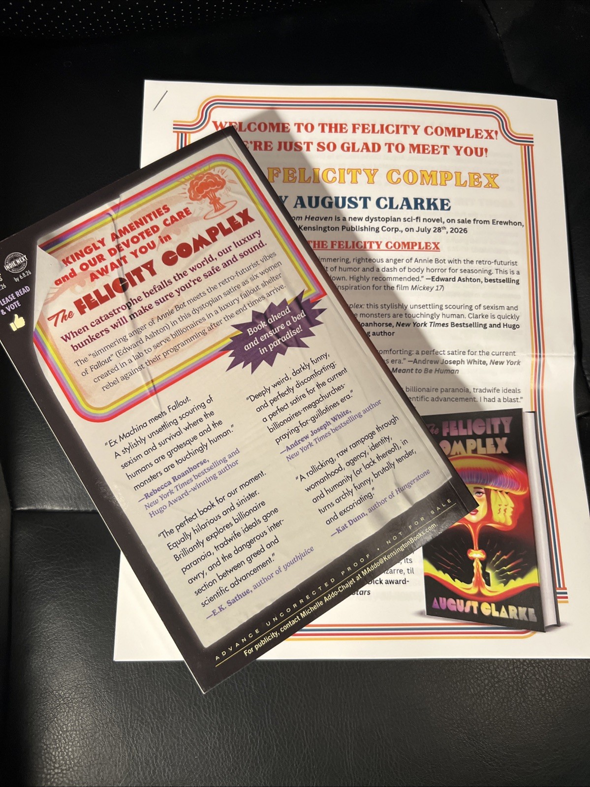 The Felicity Complex by August Clarke NEW ARC Paperback with Insert