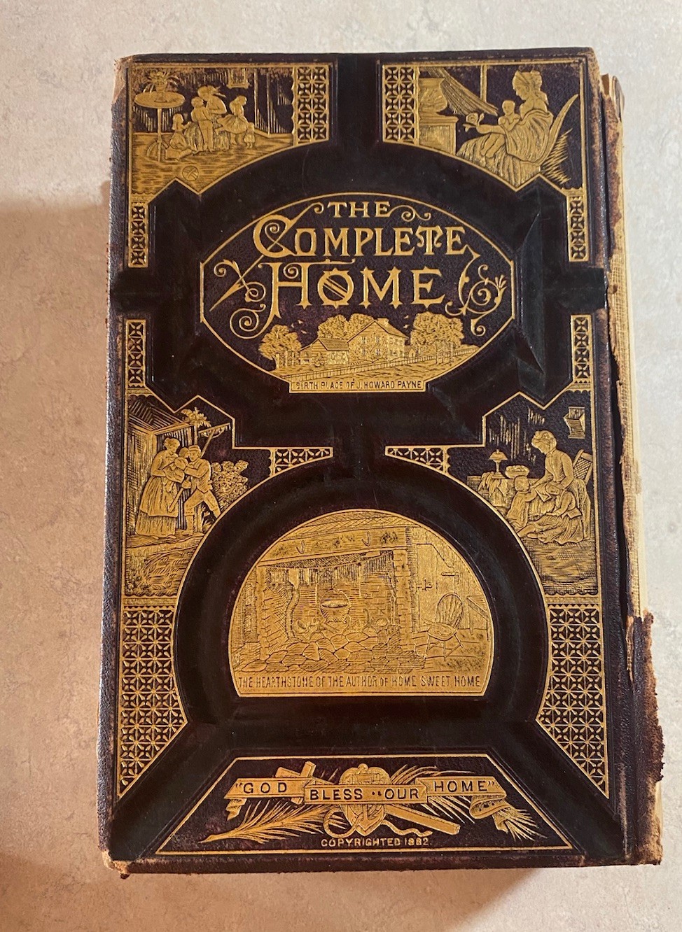 THE COMPLETE HOME JULIA MCNAIR WRIGHT 1882 ENCYCLOPAEDIA OF DOMESTIC LIFE GILT