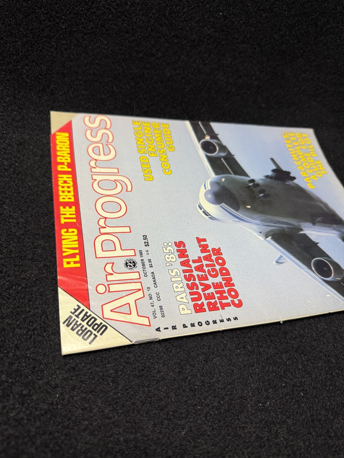 Air Progress Aviation Magazine 1985 Beech P-Baron Paris Air Show Parachutes Guid