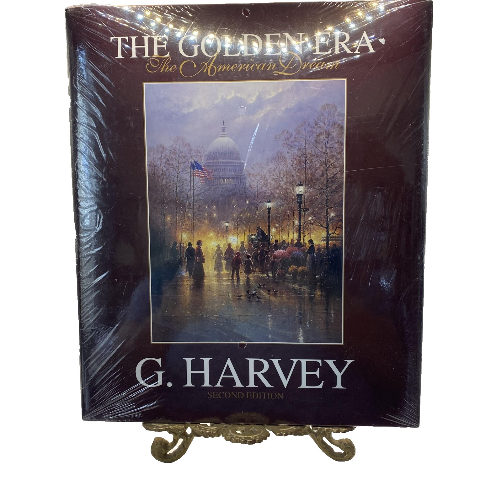 Vintage 1992 The Golden Era American Dream G Harvey Grey House Maroon HC DJ Art