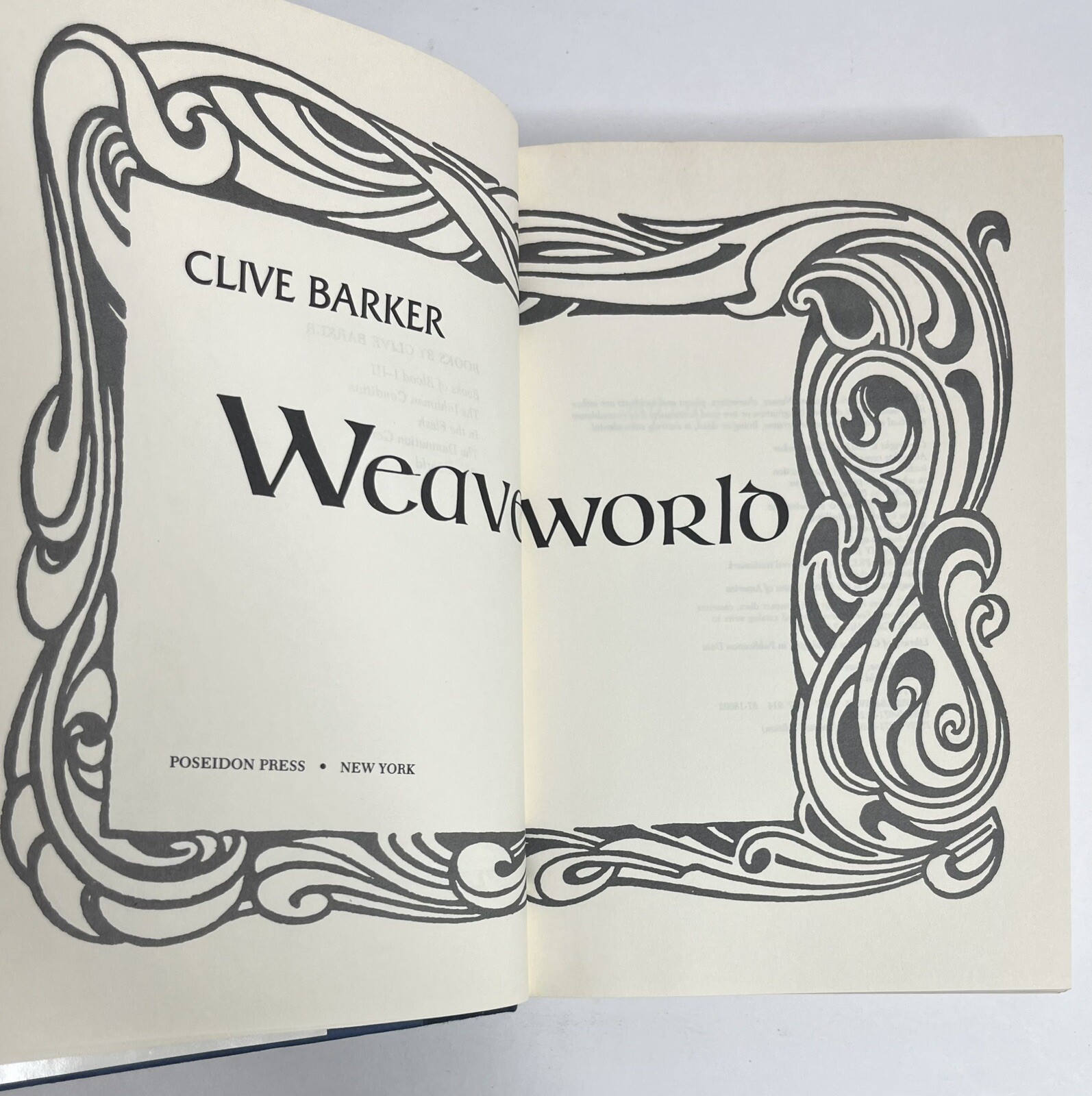 Weaveworld by Clive Barker (1987, Hardcover) First Edition