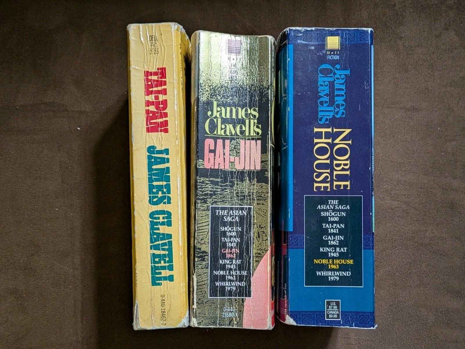 James Clavell Lot Of 3 Paperbacks, Asian Saga: Gaijin, Tai-Pan, Noble House