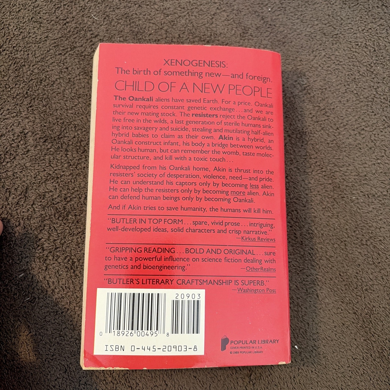 Adulthood Rites Mass Market Paperbound Octavia E Butler Questar 2nd Printing