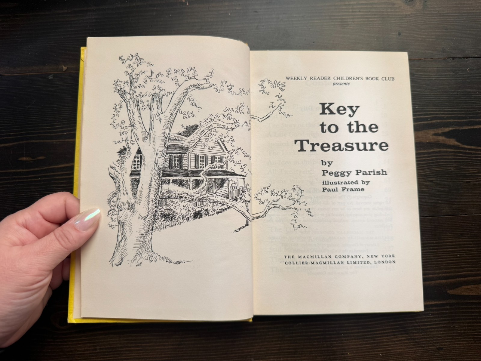 VTG – Key to the Treasure by Peggy Parish [HC, 1966] Weekly Reader