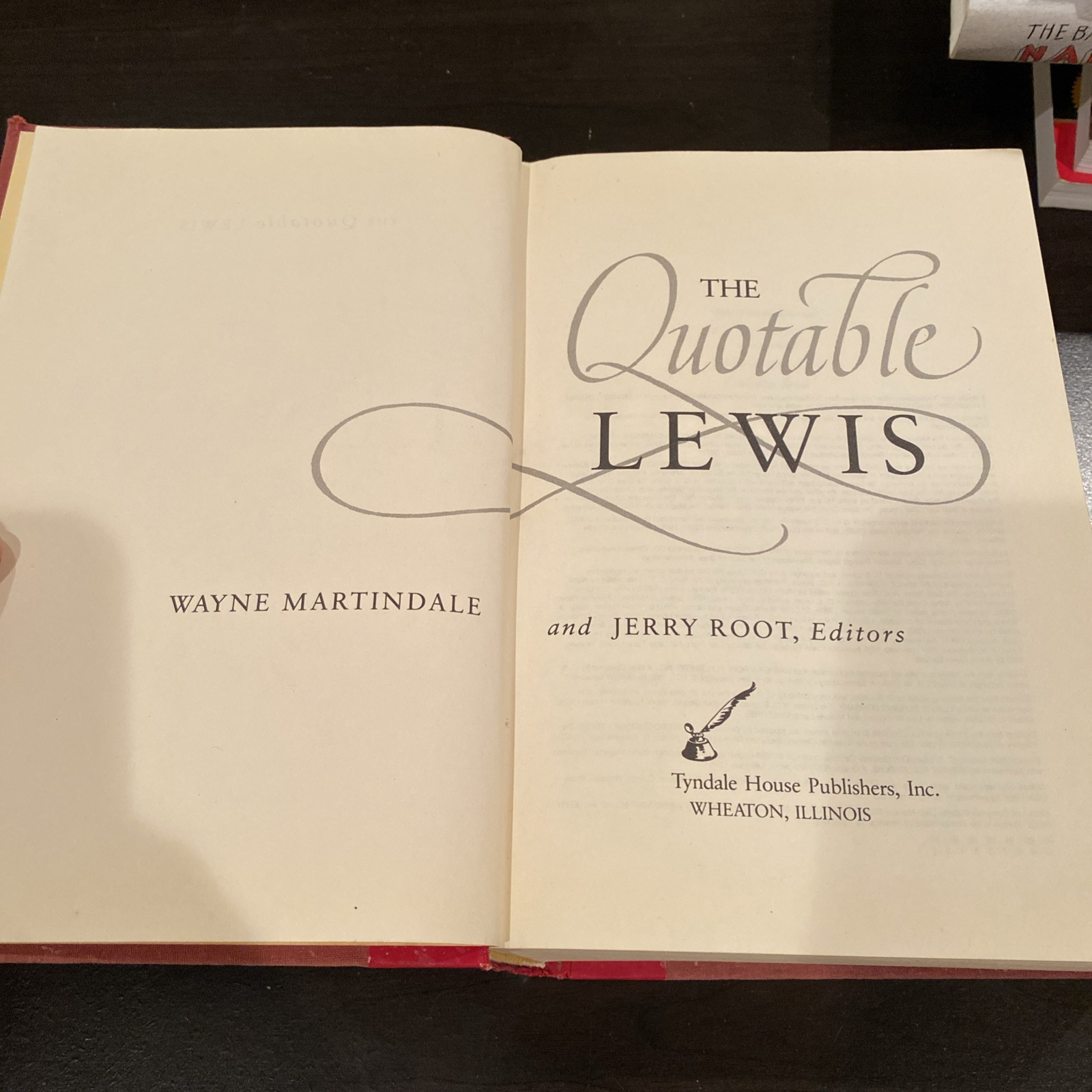 THE QUOTABLE LEWIS by Wayne Martindale & Jerry Root HC 1989 Print VERY GOOD