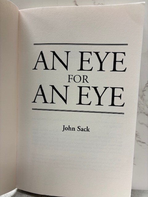 An Eye for an Eye – SIGNED by the AUTHOR
