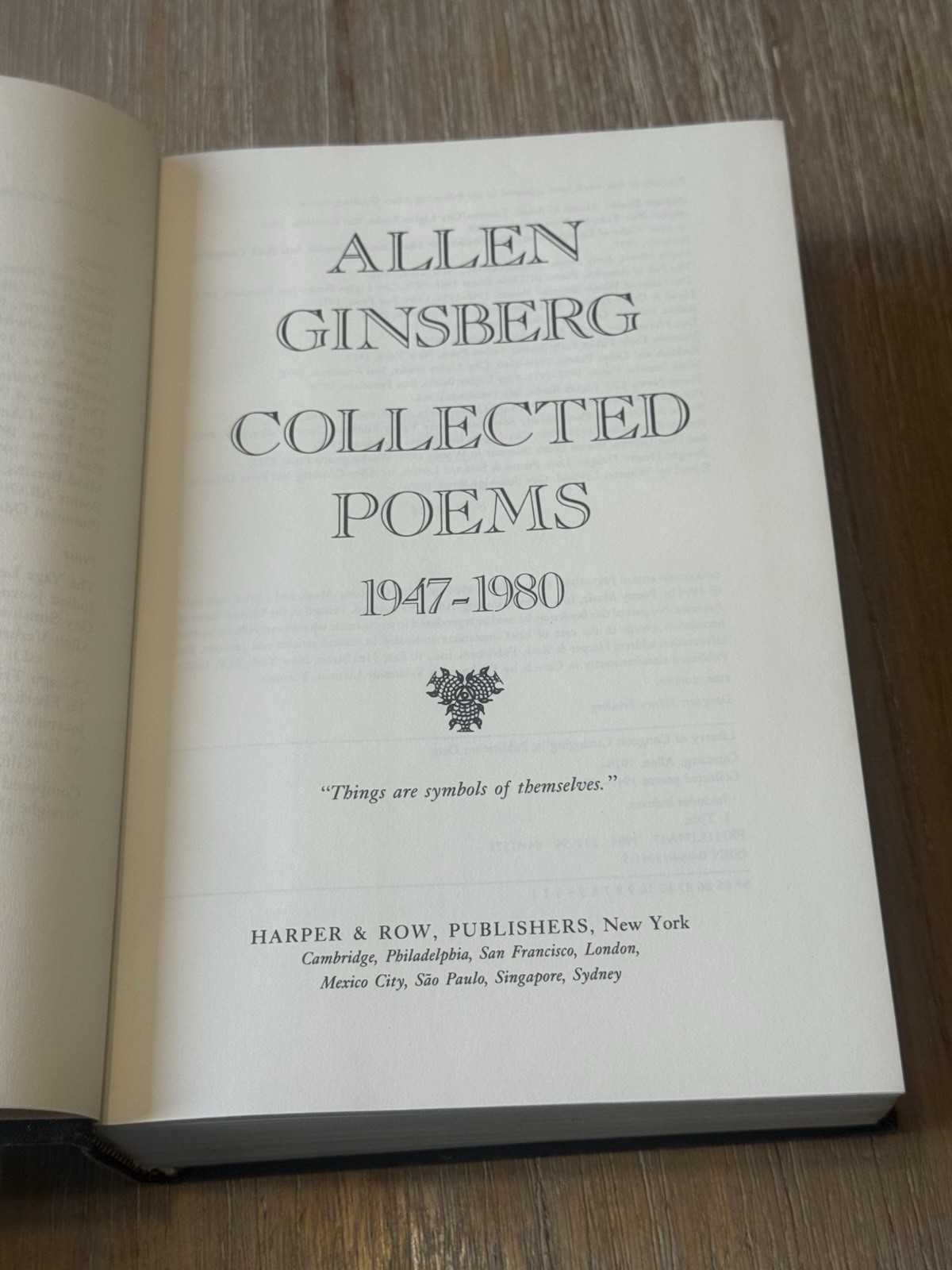 Allen Ginsberg Collected Poems 1947-1980 Hardcover / DJ