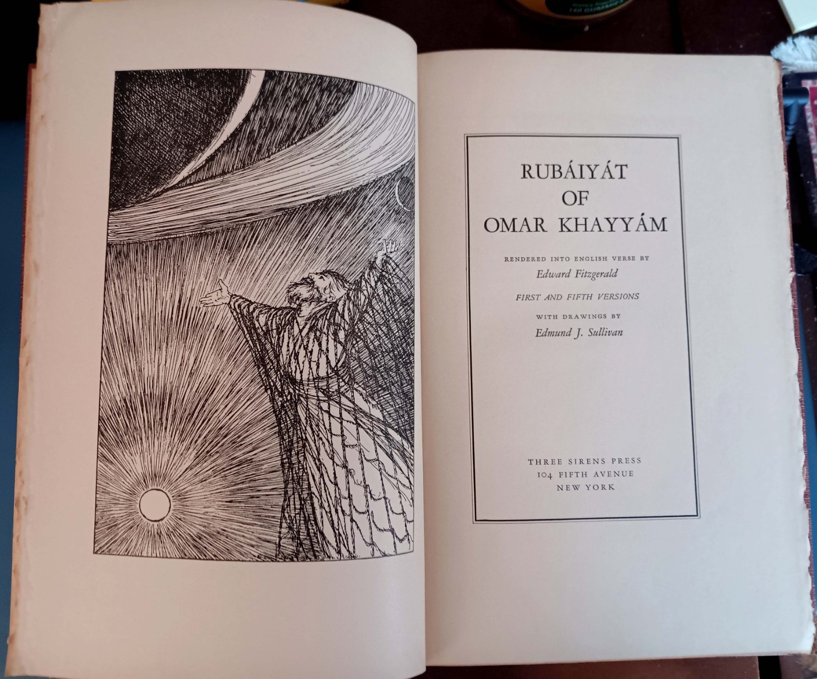 Rubáiyát of Omar Khayyam Fitzgerald Translation in English Illus. Vintage Book