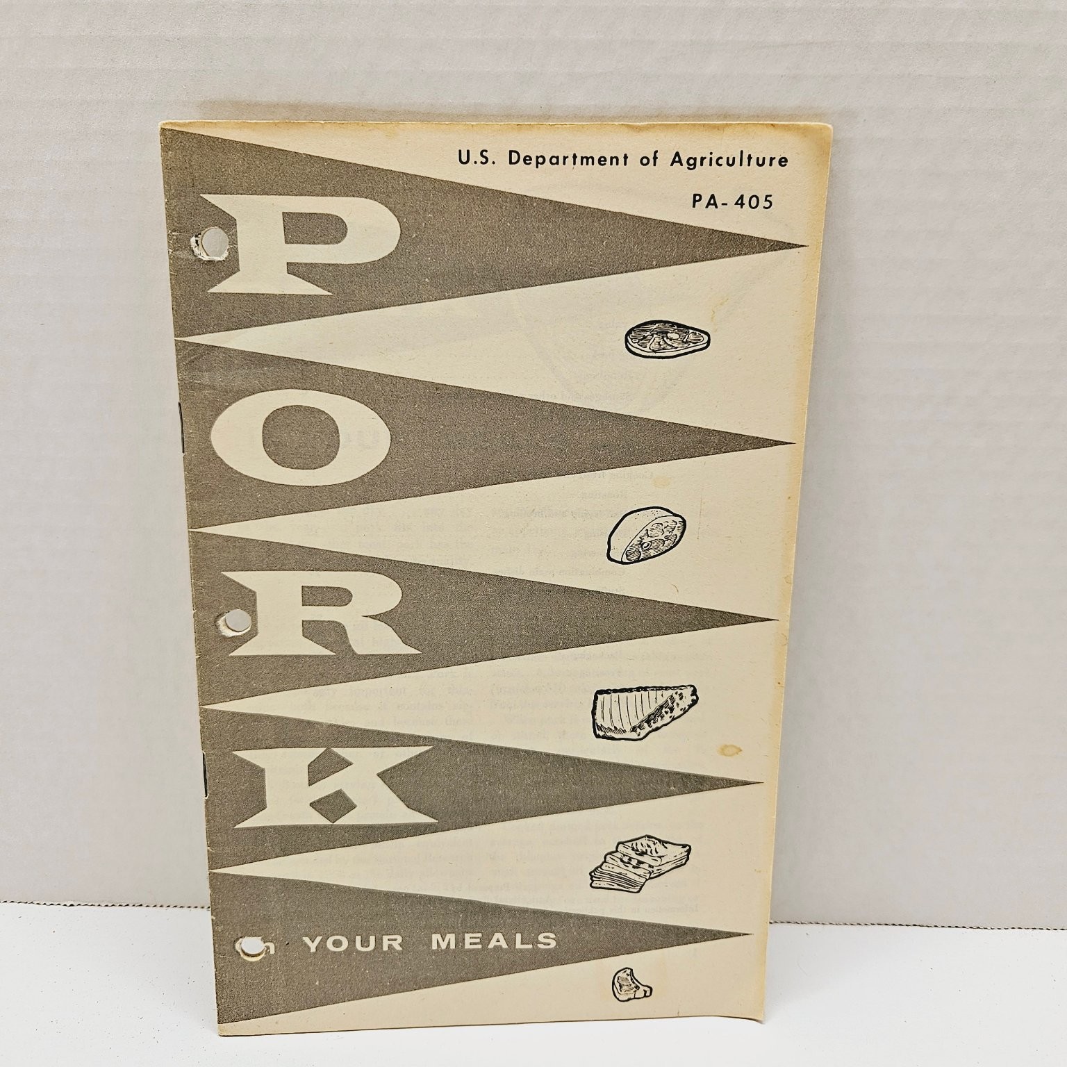 Vintage Usda Pork Guide – 1959 Recipes Cooking – Stapled Booklet
