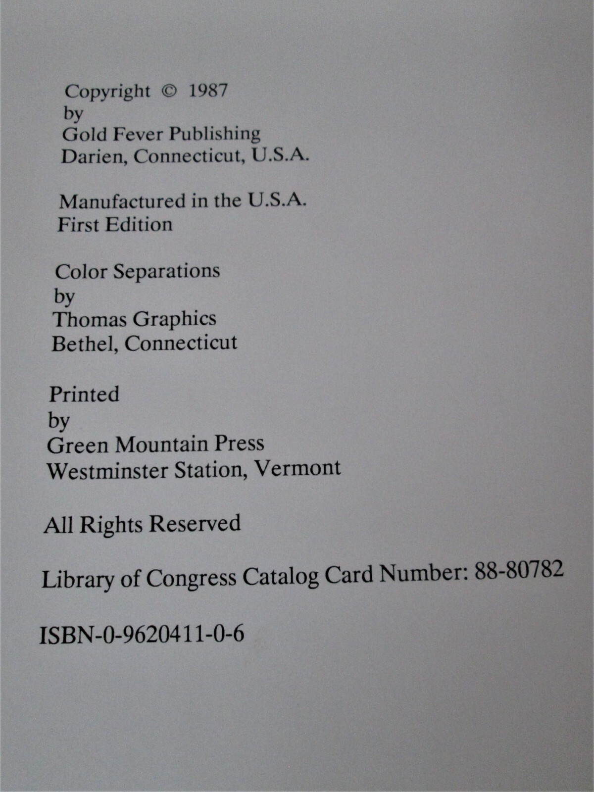 Gold Fever Stated First Edition 1987 **SIGNED** by Philatelist, Kenneth J. Kutz