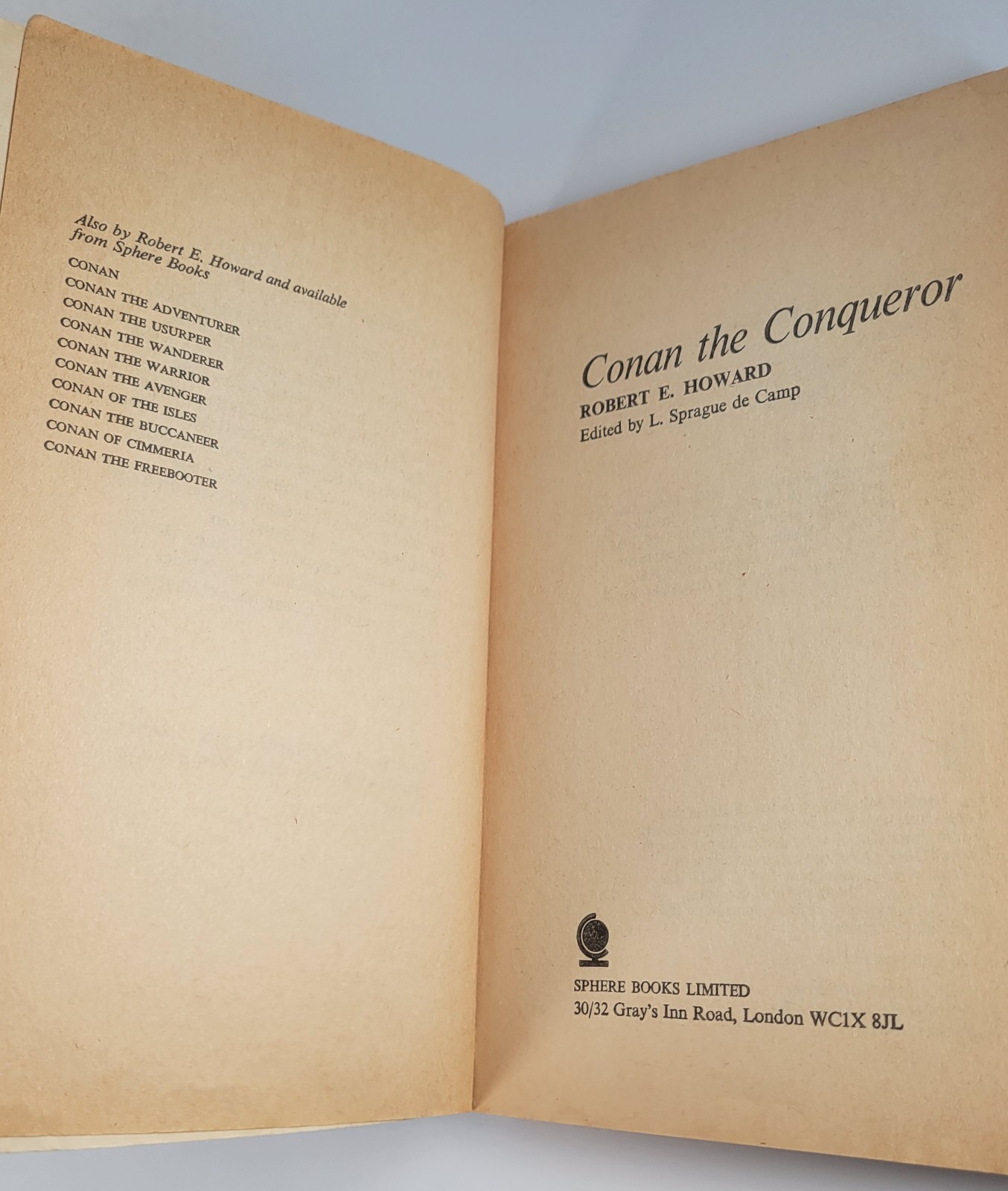 Conan the Conqueror – Robert E Howard – 1975 Sphere PB Vintage Fantasy
