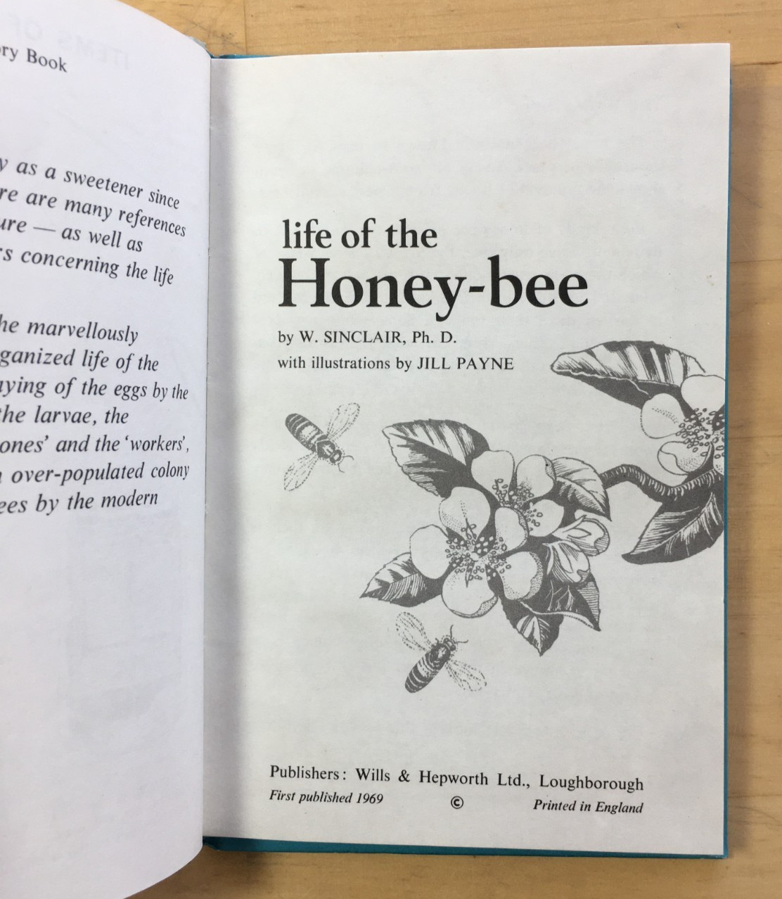 Life of the Honey-bee A Ladybird Natural History Book by W. Sinclair -Series 651