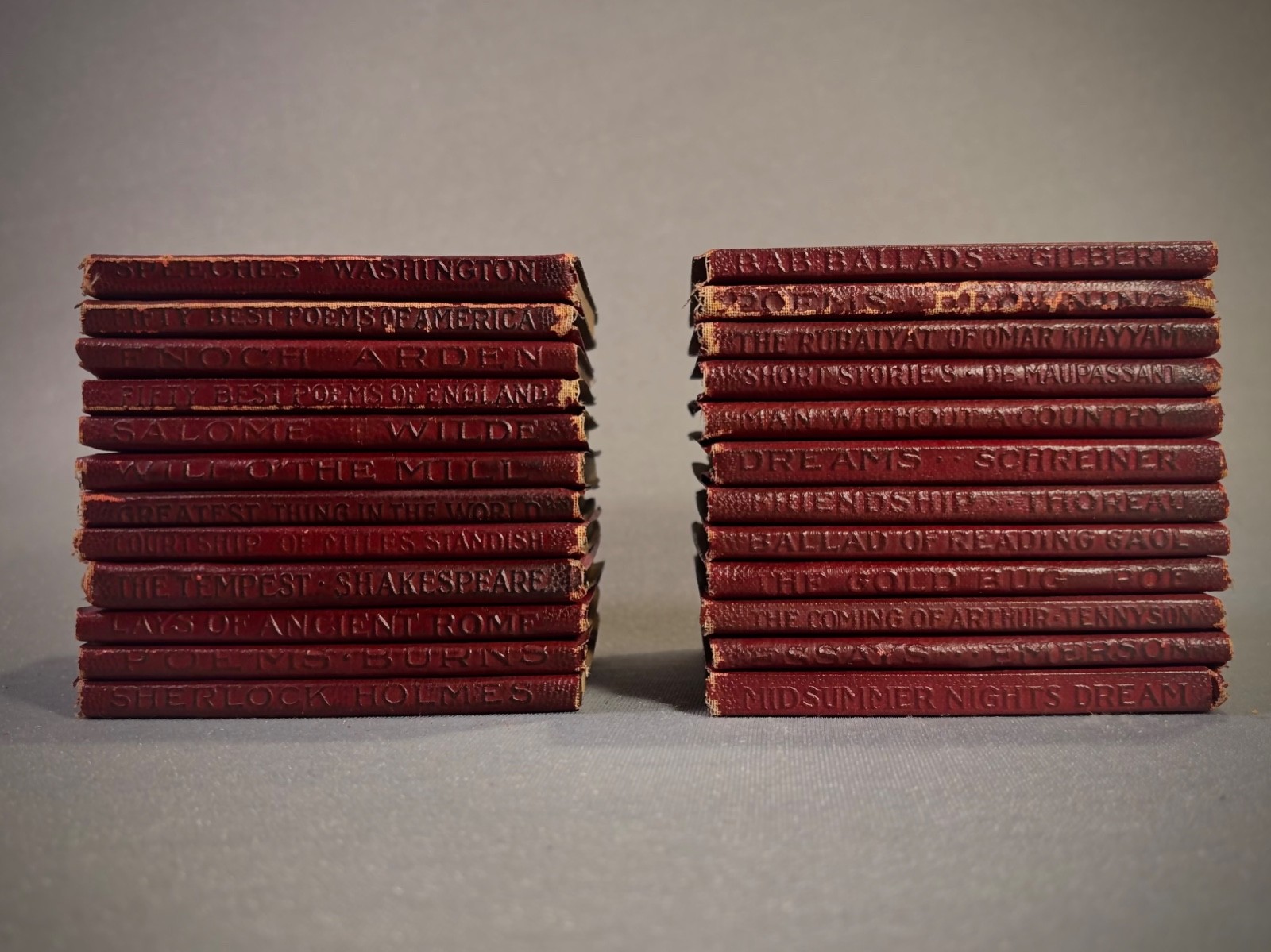 Antique Little Leather Library Miniature Books – Choose Your Title – Red Series