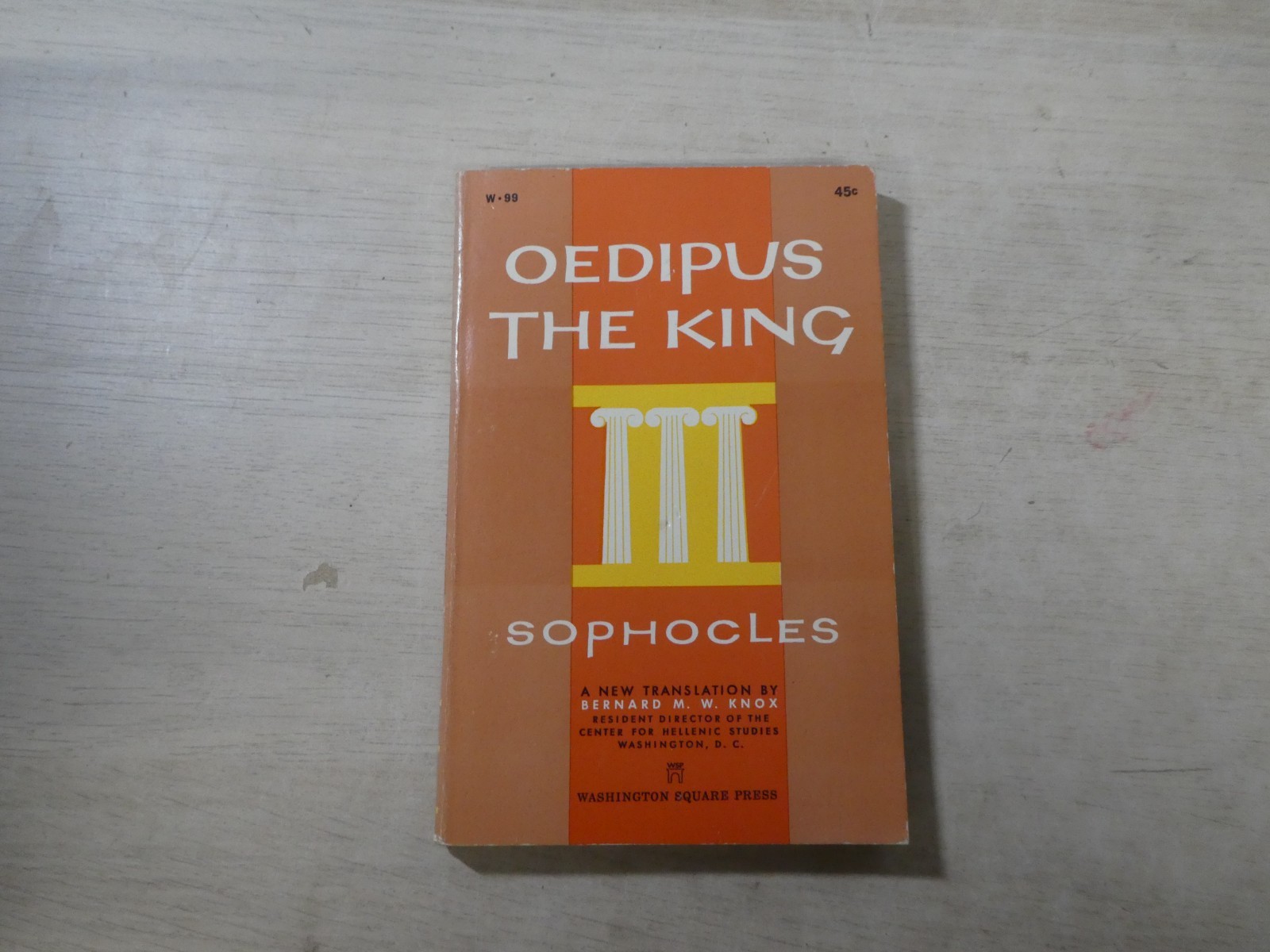 Oedipus The King Sophocles Paperback Washington Square Press 18th Print 1968