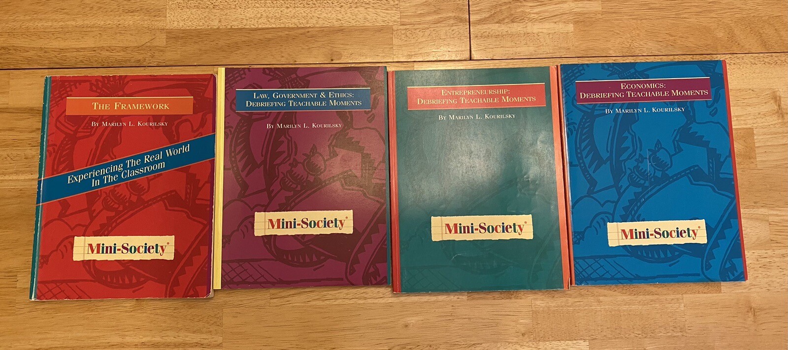 Lot of 4 Mini-Society Economics, Entrepreneurship/Law & Ethics/Real World