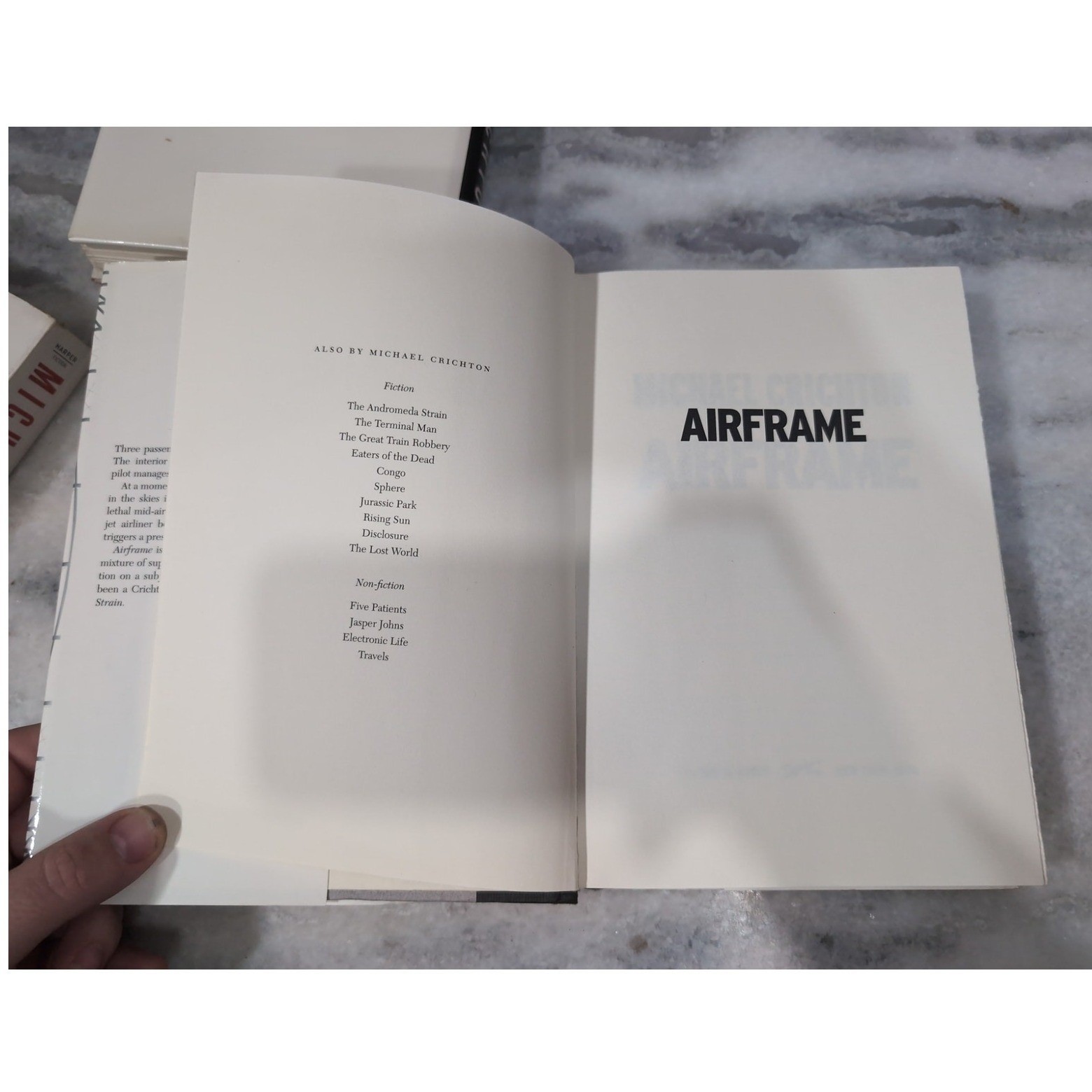 Michael Crichton Standalone Novels, Next Airframe Disclosure Hardcover Paperback