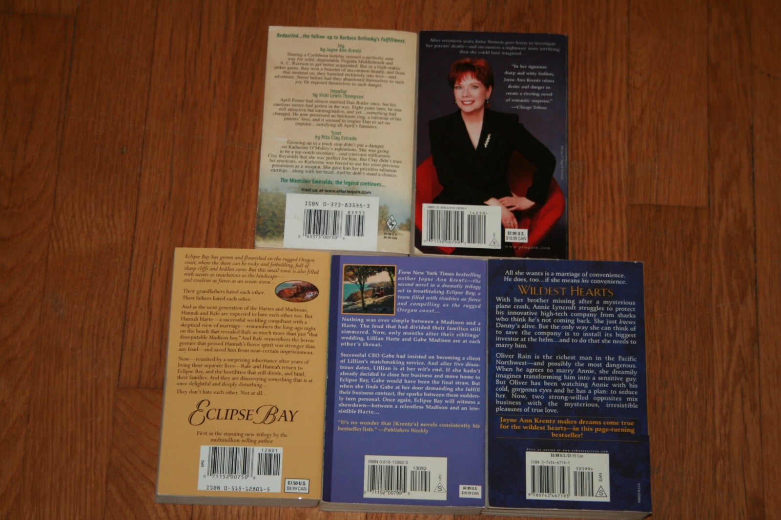 Lot 5 books Jayne Ann Krentz All Night Long Dawn In Eclipse Bay Wildest Hearts