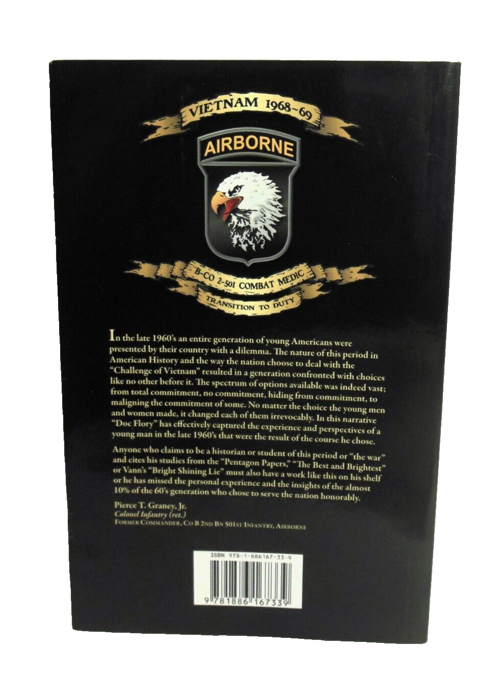 Vietnam War Combat Medic 101st Airborne Eagles SIGNED Transition To Duty L Flory