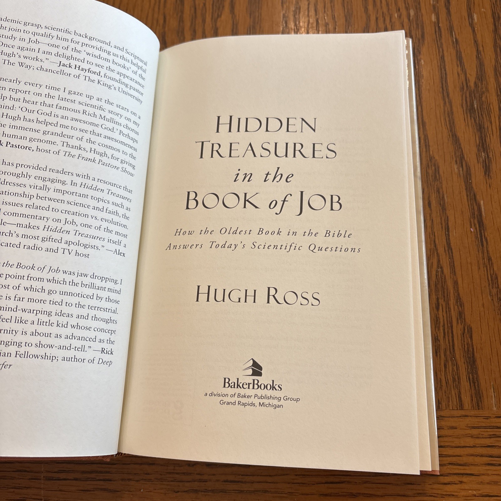 Hidden Treasures In The Book Of Job By Hugh Ross HBDJ