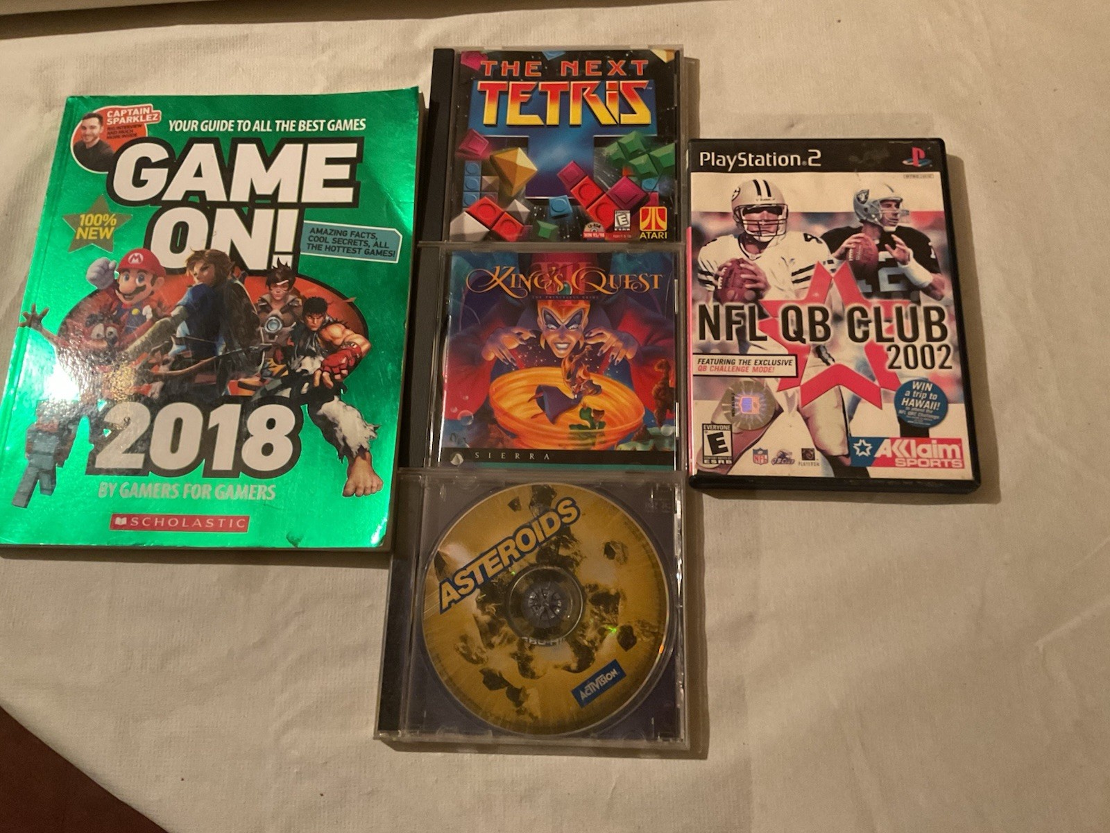 Game On 2018 Book – Plus 4 Video Games See Pictures and Description