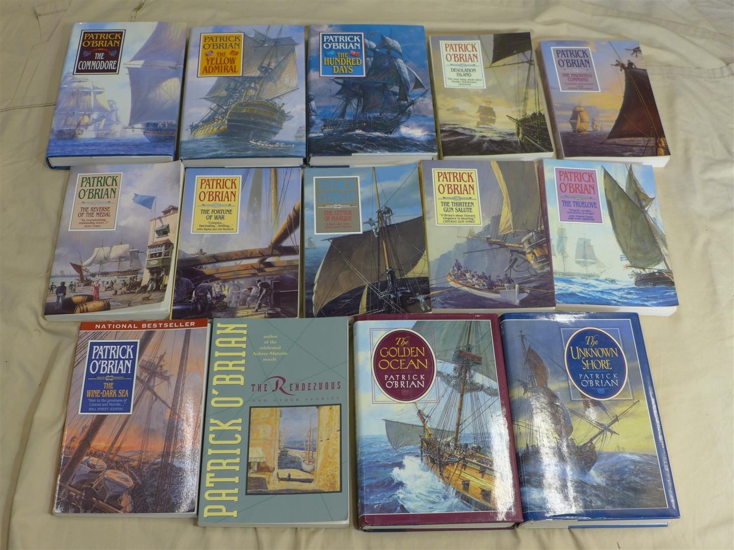 Lot of 14 PATRICK O’BRIAN BOOKS Aubrey-Maturin Series,Golden Ocean,Unknown Shore