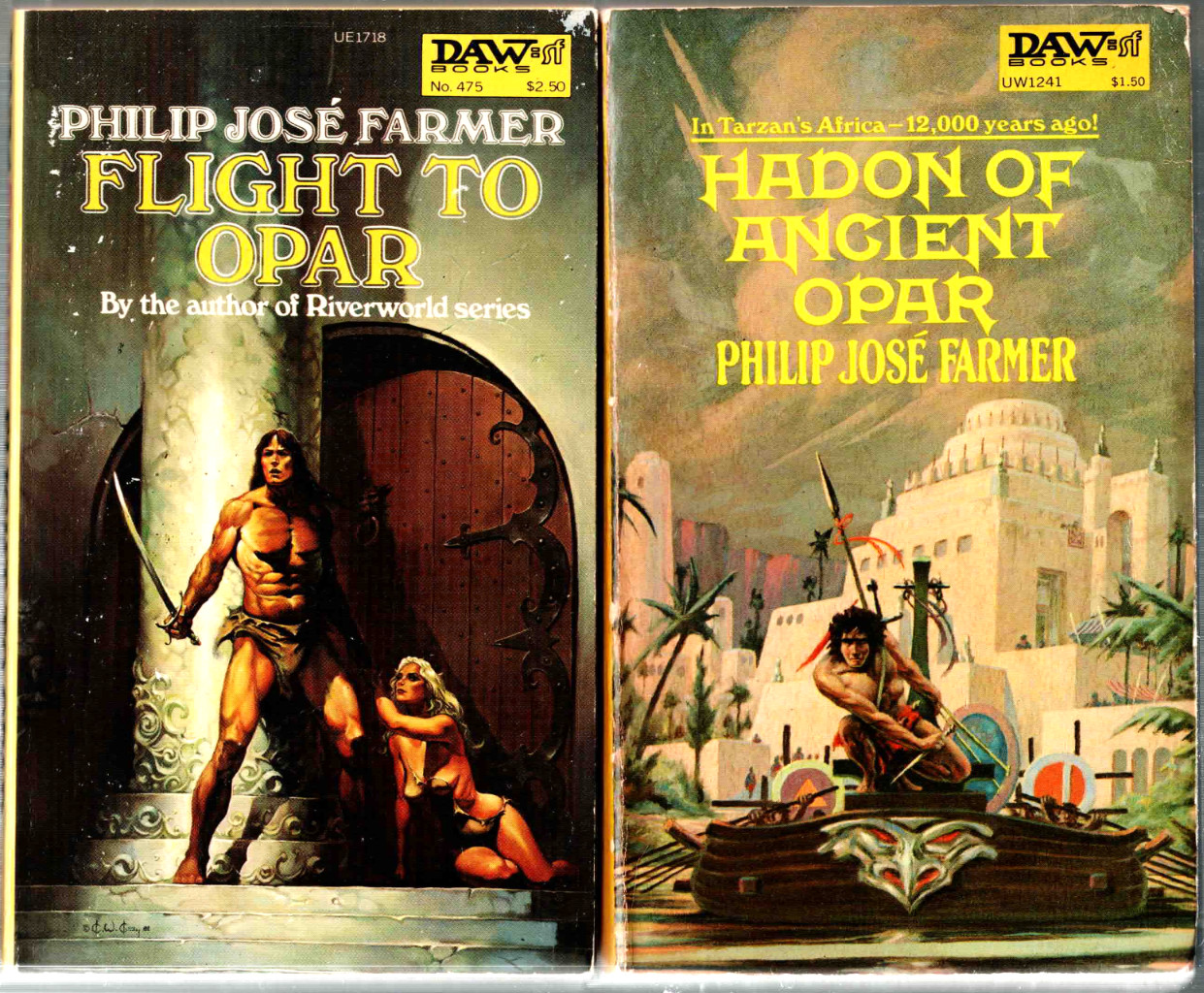 Lot of 2 Hadon of Opar Novels by Philip Jose Farmer pbs Flight to Opar