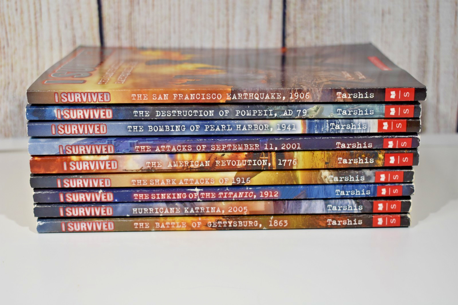 Lauren Tarshis “I Survived” Chapter Book Series Paperback – Gently Read Lot Of 9