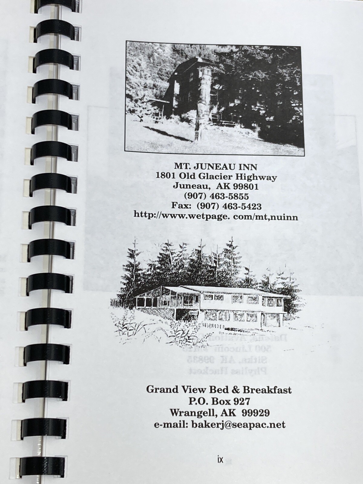 VTG Favorite Bed & Breakfast Recipes Southeast Alaska INNside Passage Chapter 98