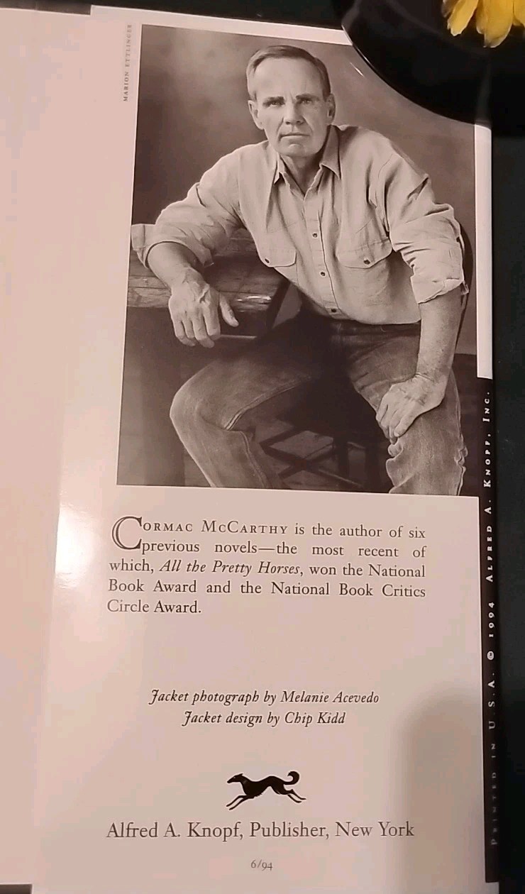 Cormac McCarthy “The Crossing” Alfred A. Knopf New York 1994 1st Edition HC