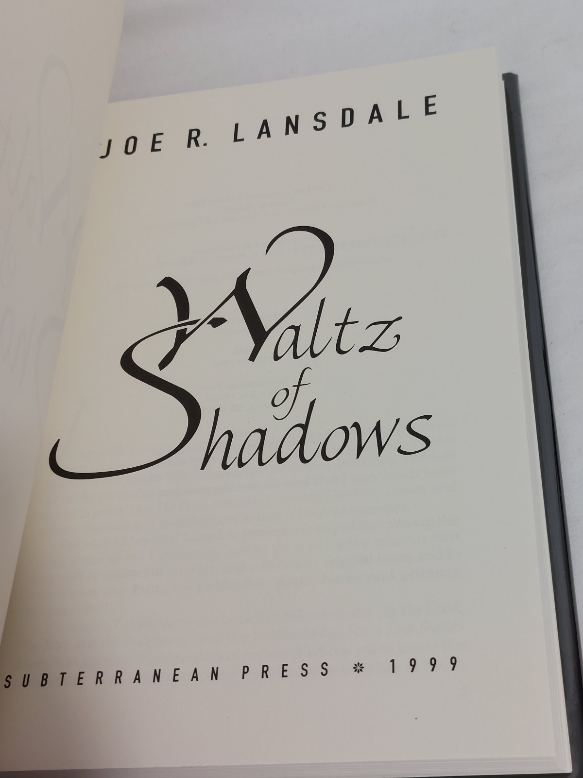 Waltz of Shadows Joe R. Lansdale SIGNED NUMBERED 1st Edition HC DJ Lost Lansdale