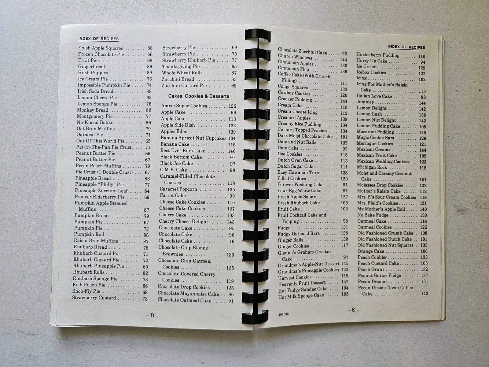 CHERISHED RECIPES Local Church Cookbook 154 Pages Nescopeck, PA.