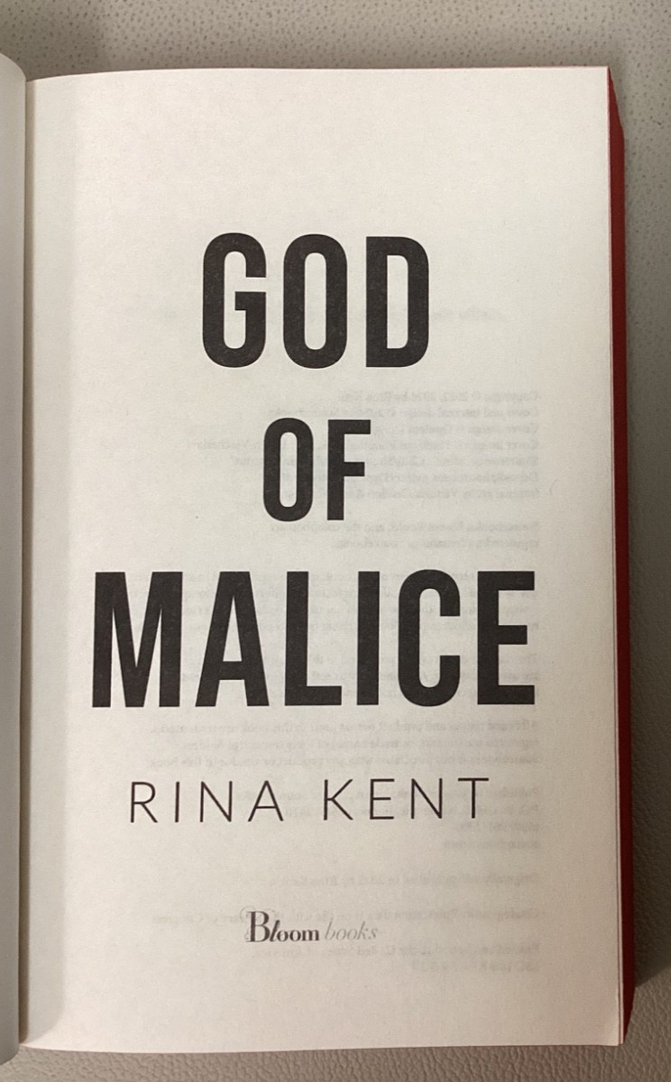 2024 GOD OF MALICE Legacy of the Gods Deluxe Edition Rina Kent Red Text Block LN