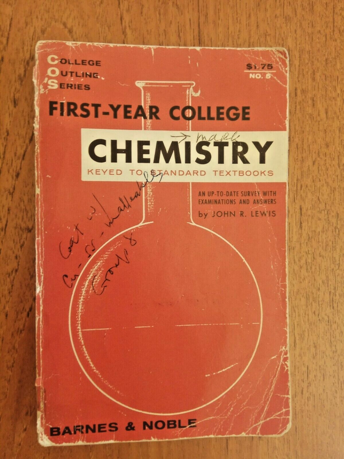 First Year College Chemistry College Outline Series Vintage Paperback