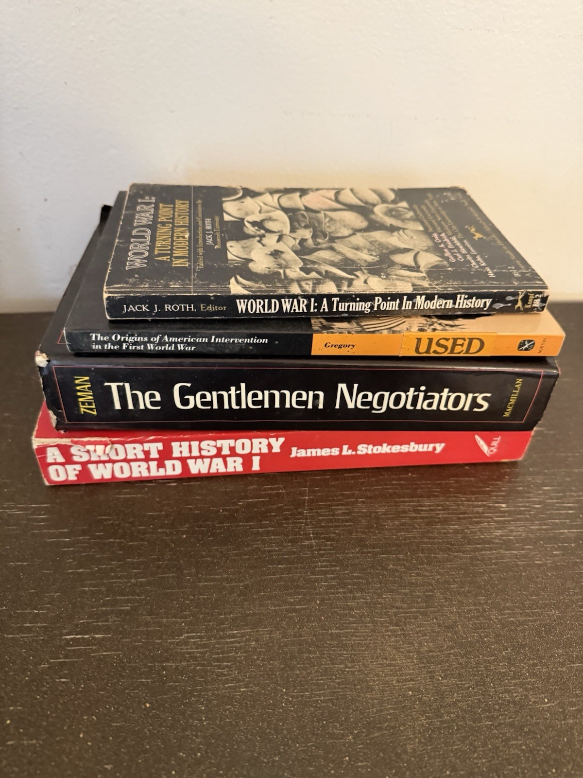 Lot of 4 World War I History Books WWI Diplomatic Military American Intervention