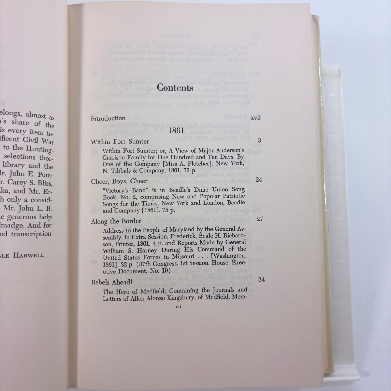 The Union Reader Richard B. Harwell 1958 First Edition Civil War History