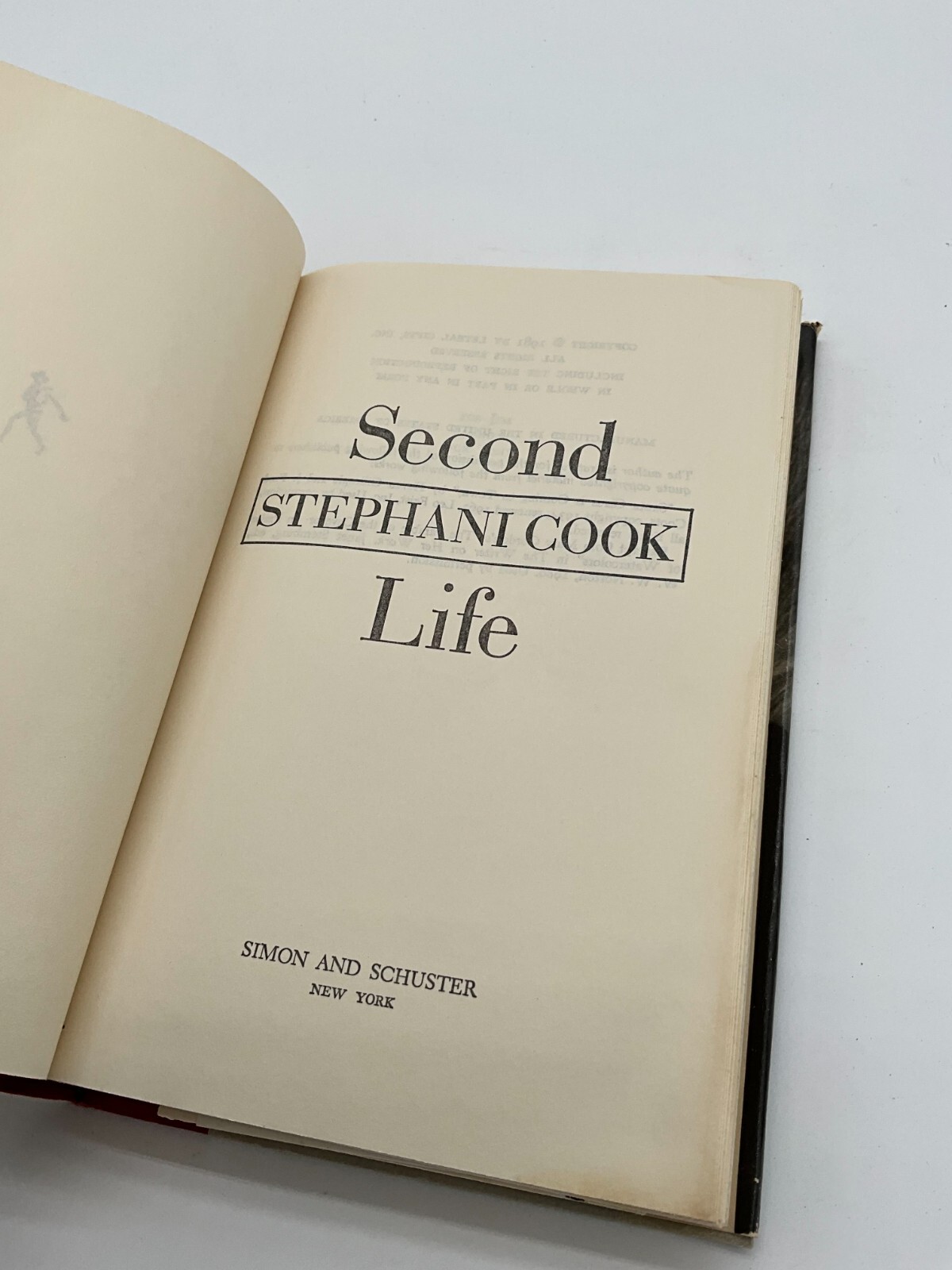 Second Life by Stephani Cook 1981 Hardcover Simon and Schuster BX