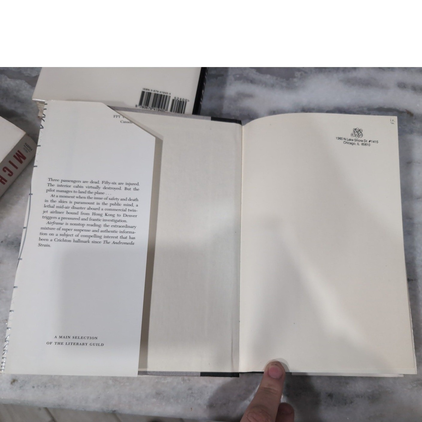 Michael Crichton Standalone Novels, Next Airframe Disclosure Hardcover Paperback