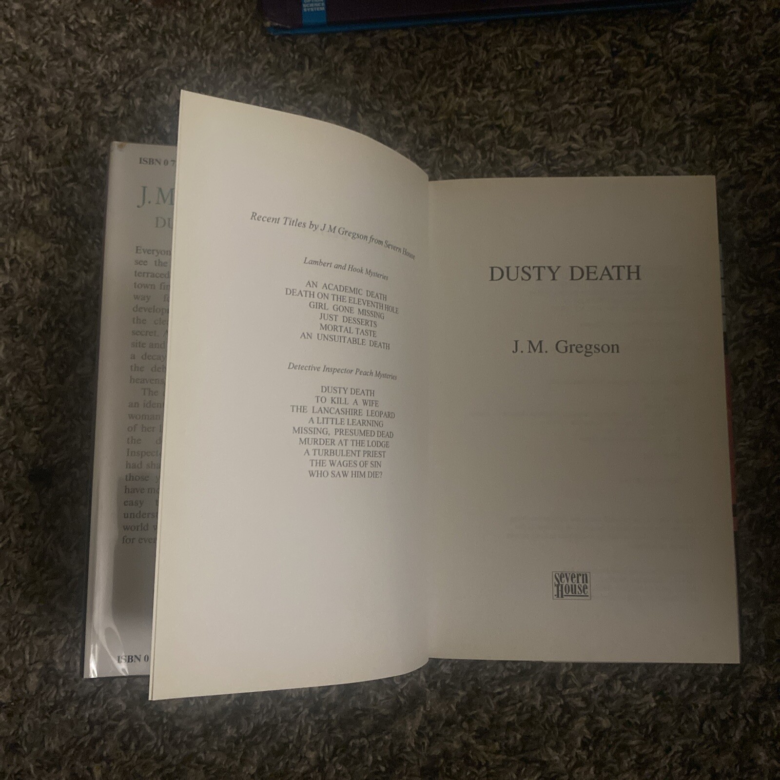 An Inspector Peach Mystery Ser.: Dusty Death by J. M. Gregson (2005, Hardcover)