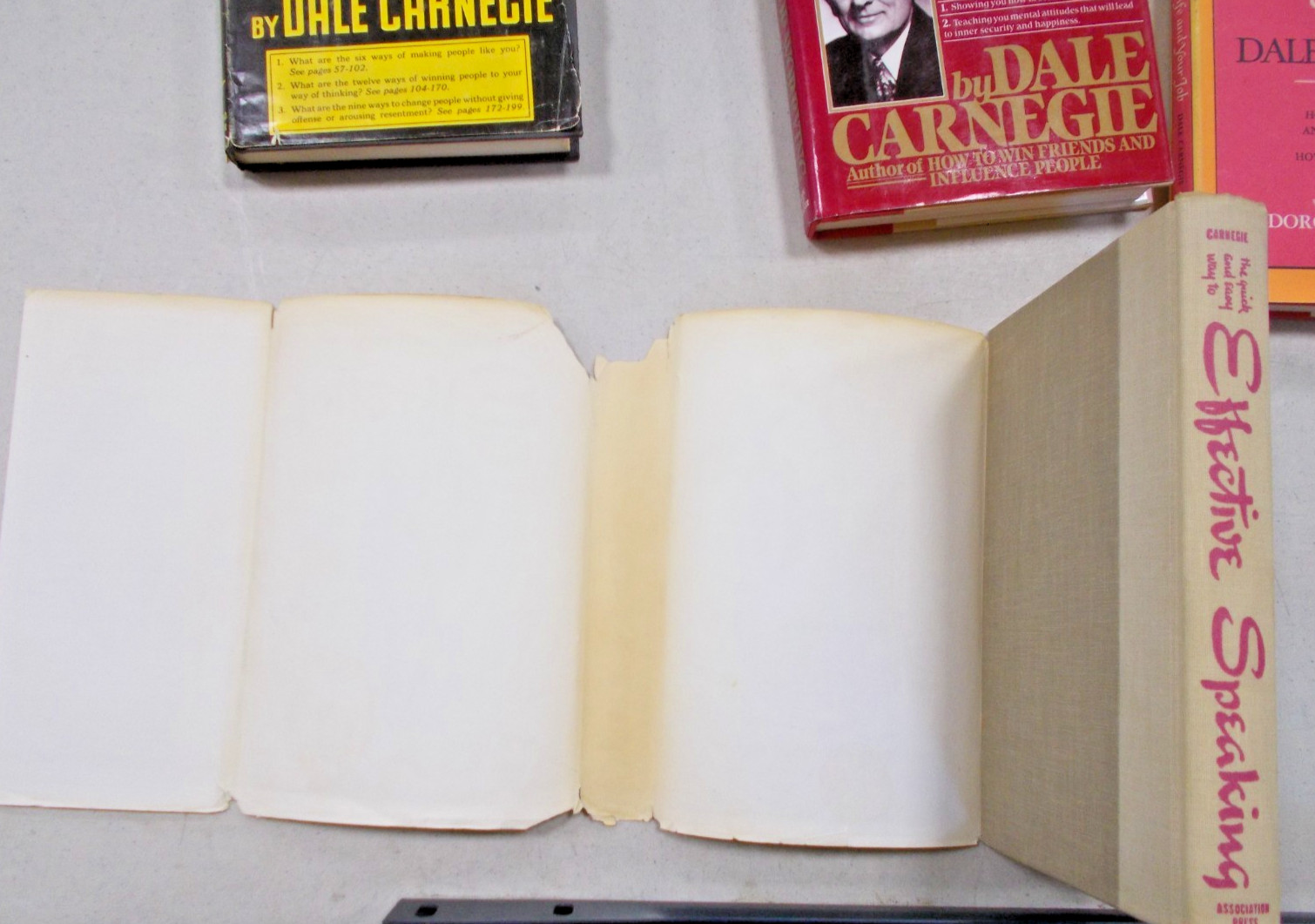 4 DALE CARNEGIE HC W/DJ EFFECTIVE SPEAKING WIN FRIENDS ENJOY YOUR LIFE WORRYING