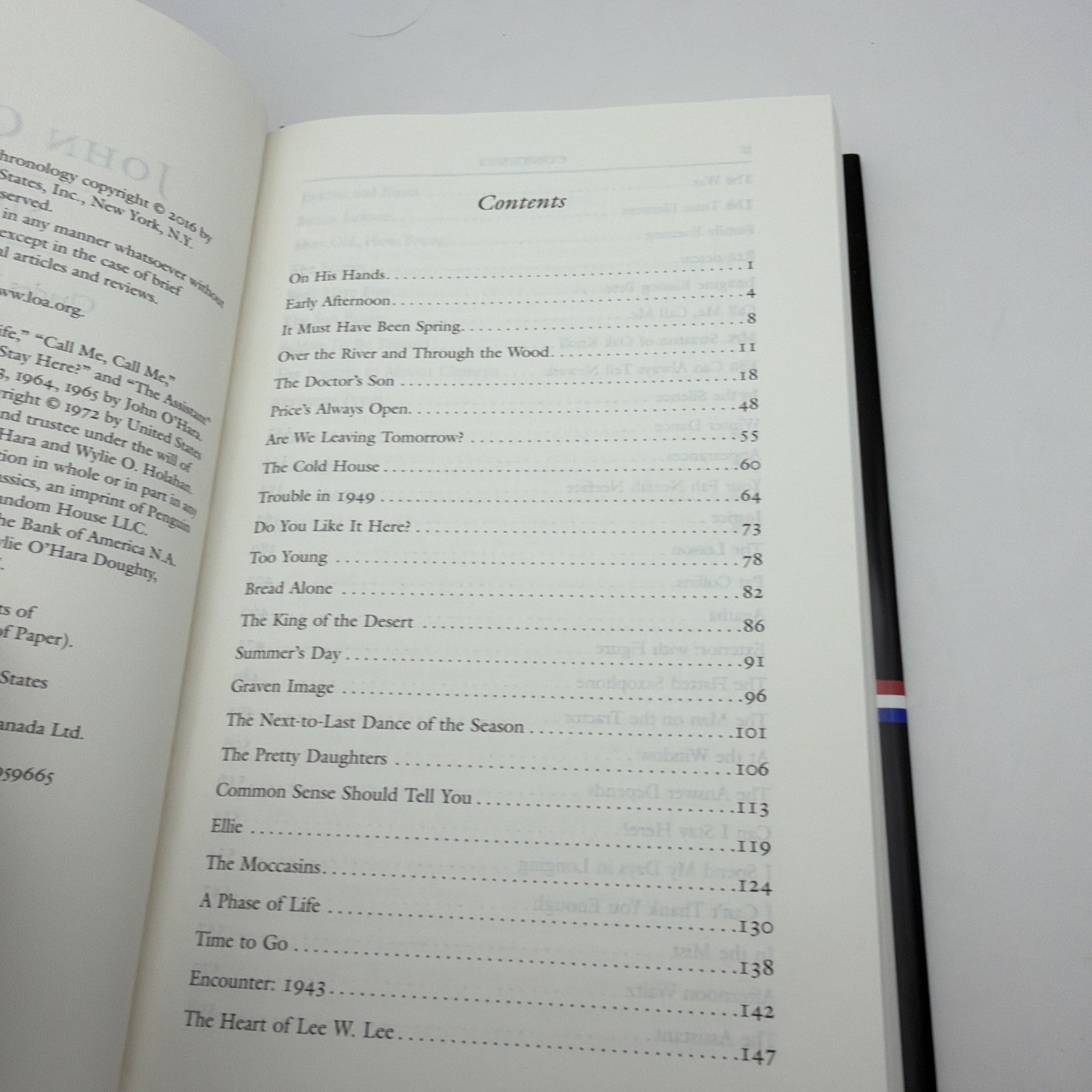 John o’Hara: Stories (LOA #282) by John O’Hara (2016, Hardcover) 1st Printing