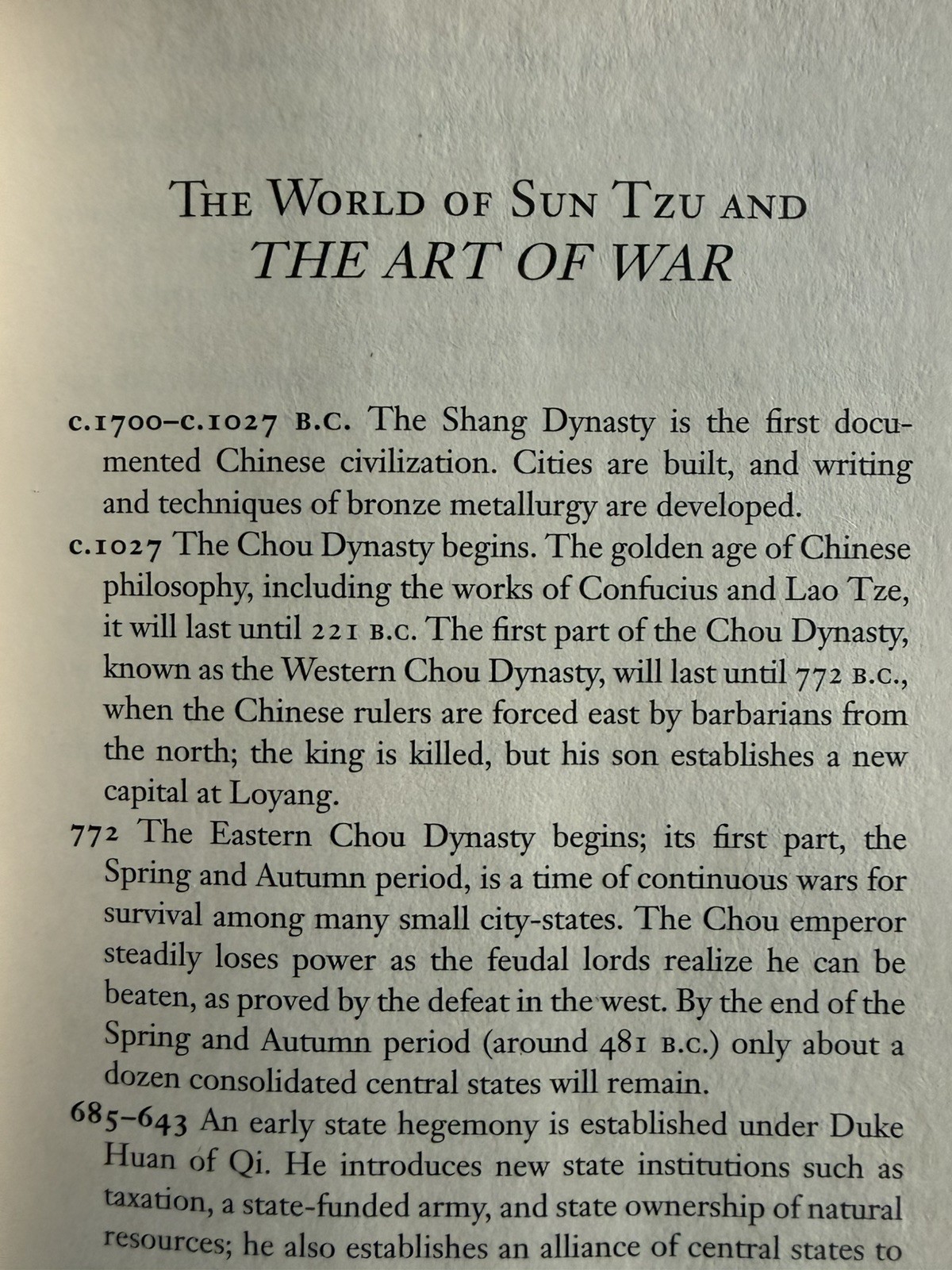 The Art Of War Sun Tzu – hardcover with dust jacket. – 227 pages