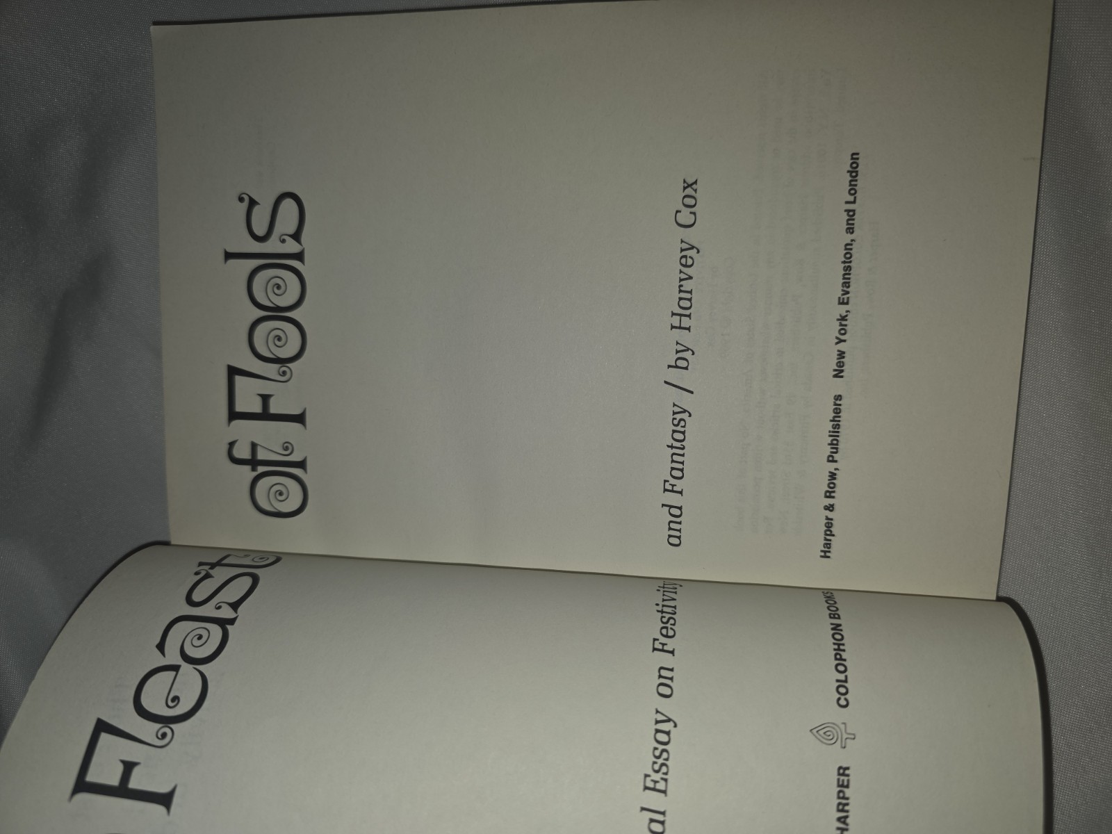 Feast of Fools by Harvey G. Cox Paperback
