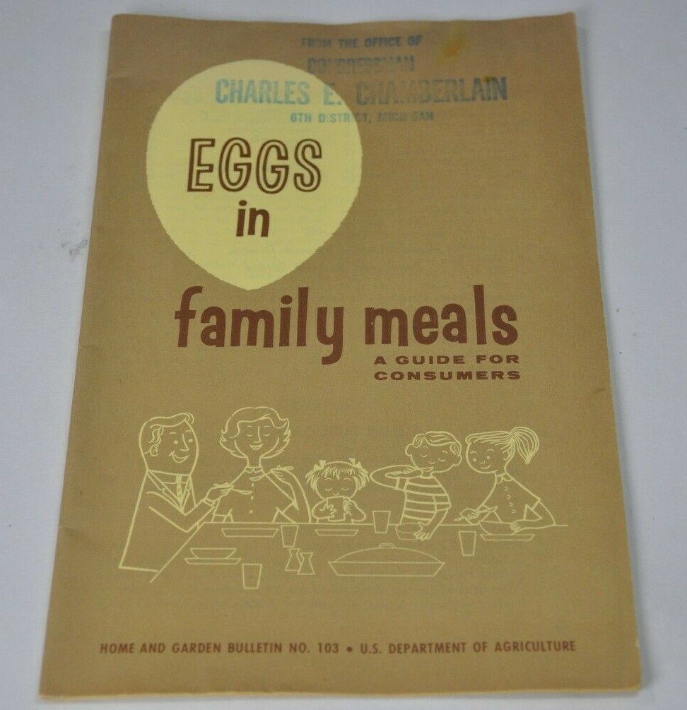 1966 Eggs in Family Meals a Guide for Consumers US Dept of Agriculture 32 pages