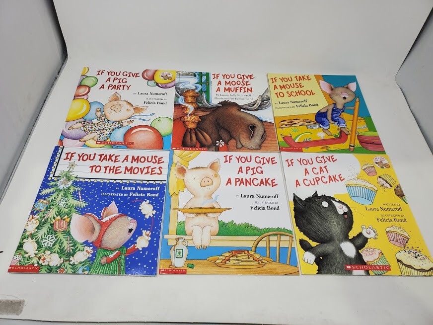 Lot of 5 If You Give a Mouse A Cookie Series Books by Laura Numeroff “RANDOM”